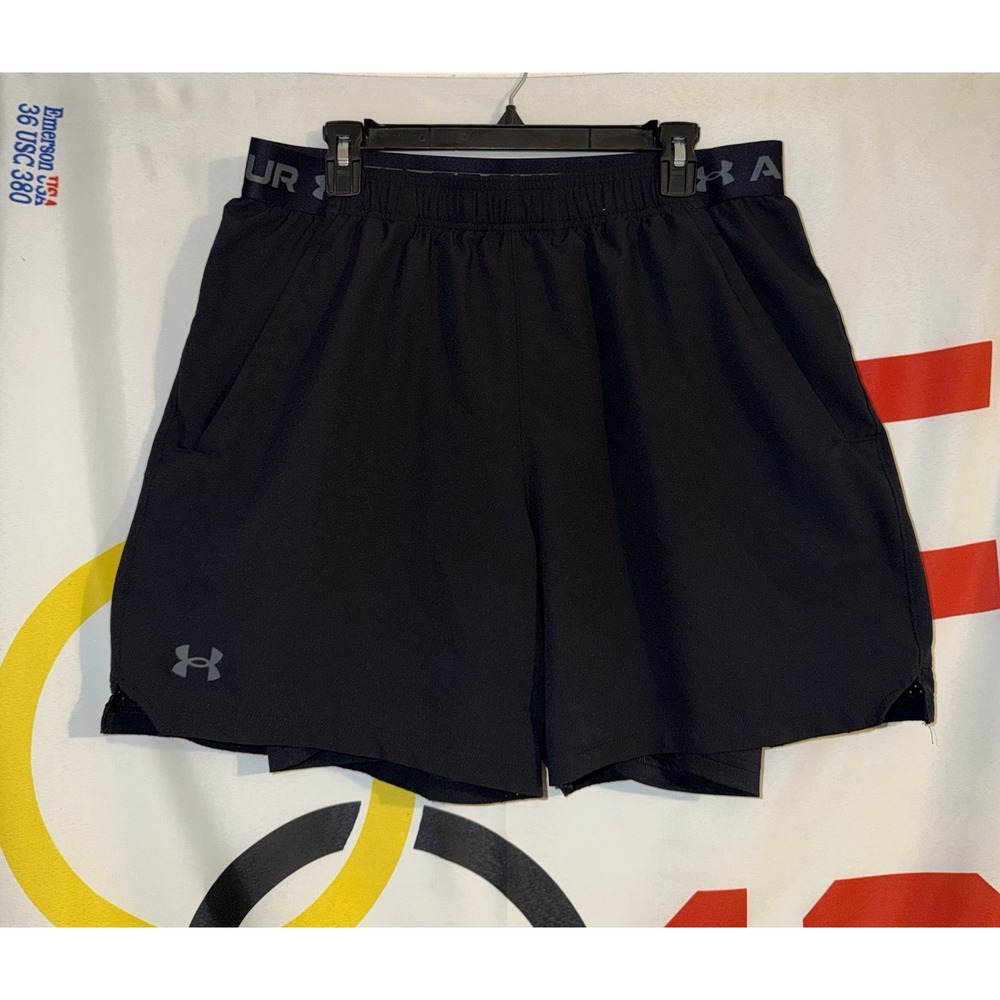 Under Armour Athletic Shorts Mens XL Black Lined